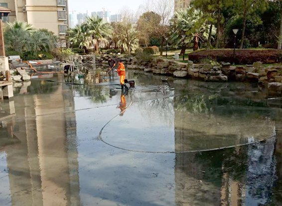 涉县景观池淤泥清理